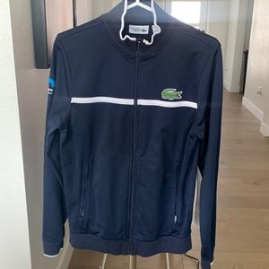 Lacoste Navy Blue Full Zip Jacket Mens Size Small, EUC
